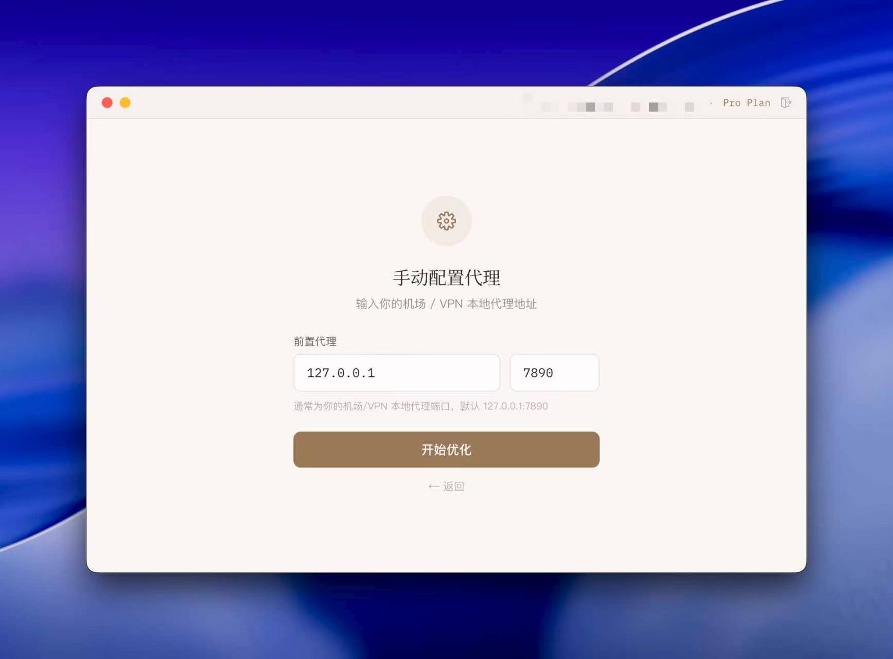 手动代理输入页面截图